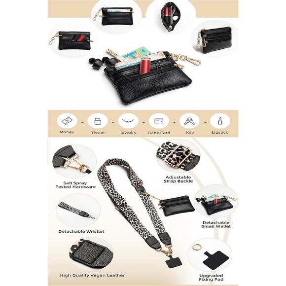 Zenana CLIP & GO CROSSBODY DUO PHONE STRAP & WALLET - Picture 3 of 8